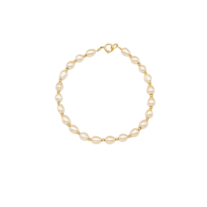 Złota bransoleta z pereł