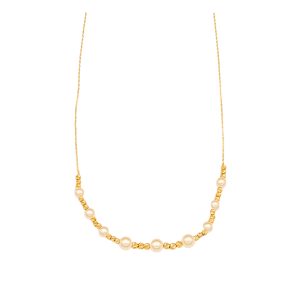 Złoty naszyjnik z perłami