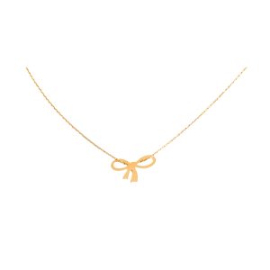 Złoty naszyjnik kokardka