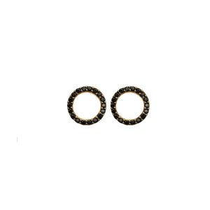 Złote kolczyki kółka z cyrkoniami