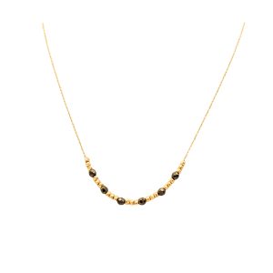 Złoty naszyjnik ze spinelami