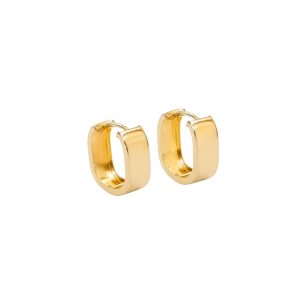 Złote kolczyki gładkie