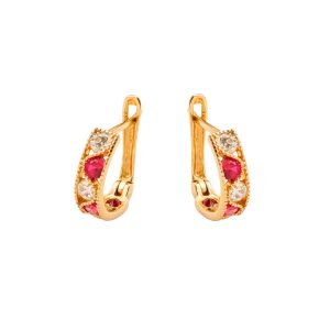 Złote kolczyki z cyrkoniami