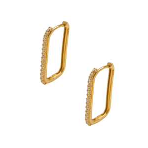 Złote kolczyki z cyrkoniami