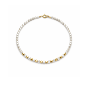 Złota bransoletka z perłami