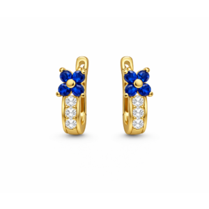 Złote kolczyki kwiatki