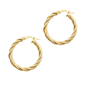 Złote kolczyki koła