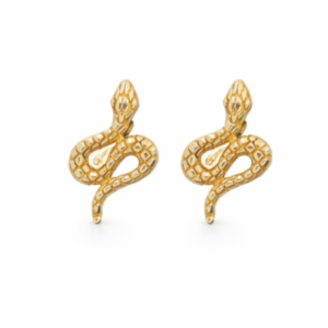 Złote kolczyki węże