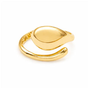 Złoty pierścionek łezka