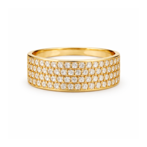 Złoty pierścionek z cyrkoniami