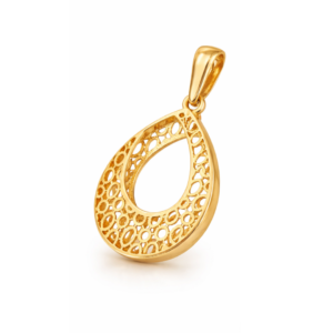Złota zawieszka ażurowa