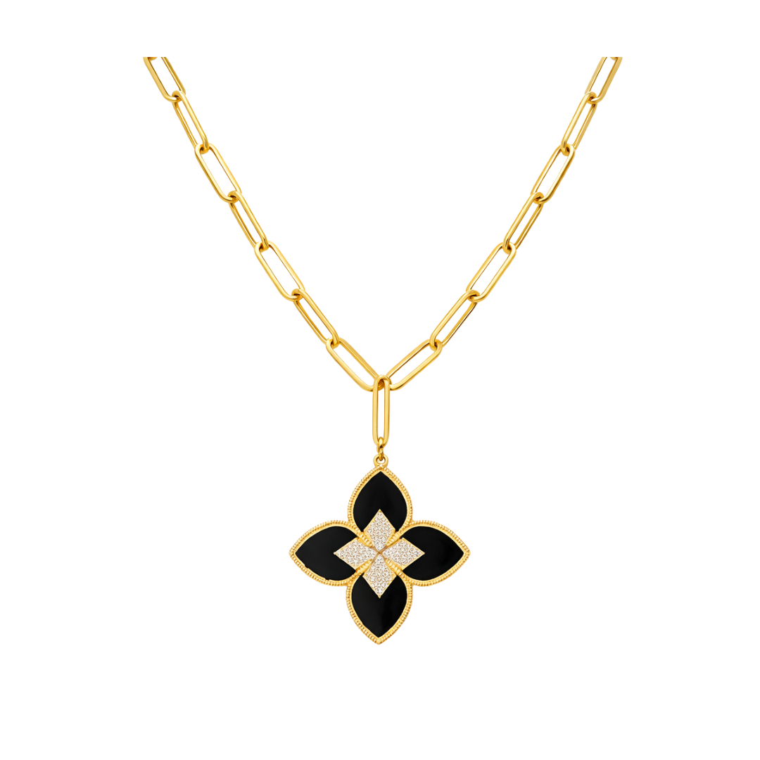 Złoty naszyjnik kwiatek