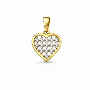 Złota zawieszka serce