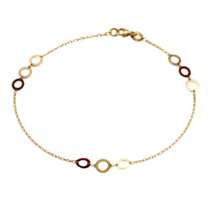 Złota bransoletka kółeczka