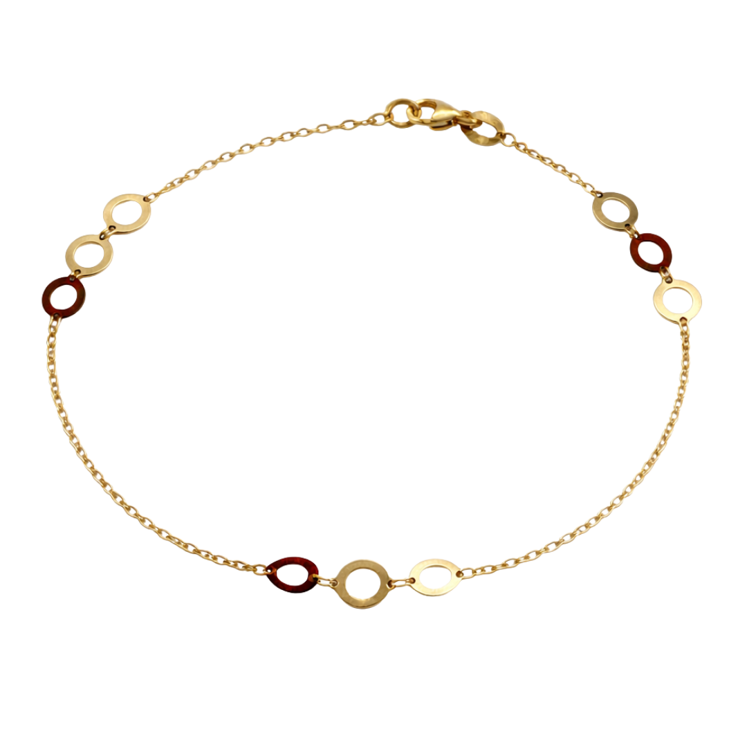 Złota bransoletka kółeczka