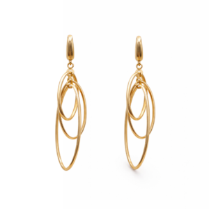 Złote wiszące kolczyki