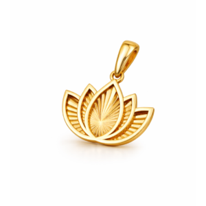 Złota zawieszka kwiat lotosu