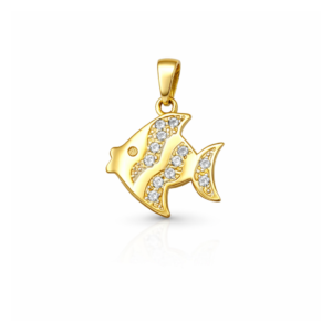 Złota zawieszka rybka