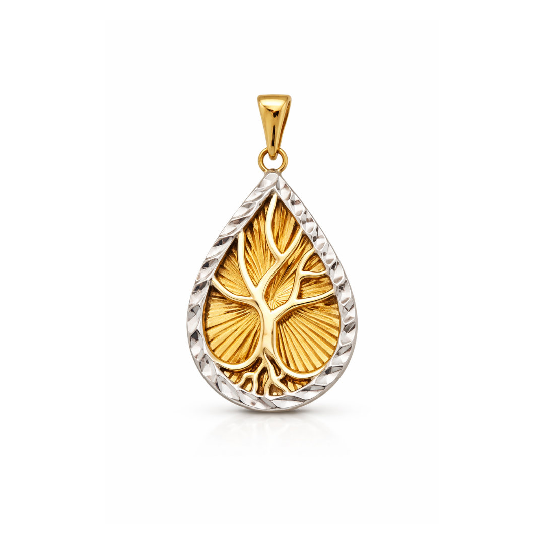 Złota zawieszka drzewko szczęścia