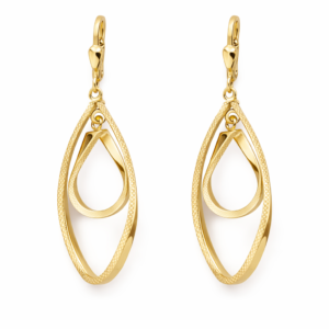 Złote wiszące kolczyki