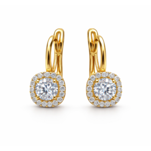 Złote kolczyki z cyrkoniami