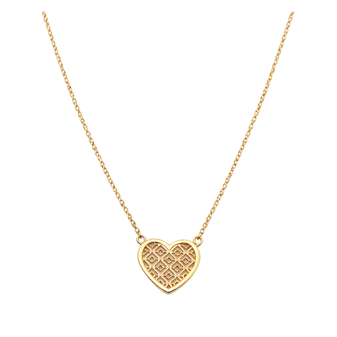 Złoty naszyjnik serce