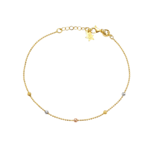 Złota bransoletka na nogę