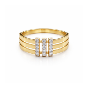 Złoty pierścionek z cyrkoniami