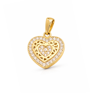 Złota zawieszka serce