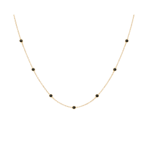 Złoty naszyjnik z onyksami