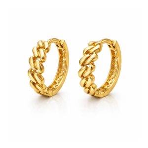 Złote kolczyki koła