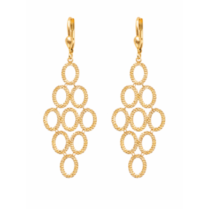 Złote wiszące kolczyki