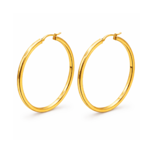 Złote kolczyki koła