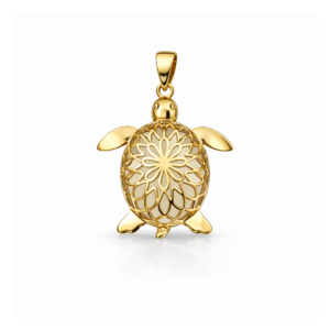Złota zawieszka żółw
