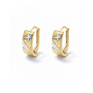 Złote kolczyki diamentowane