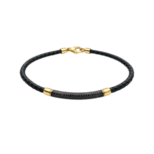 Złota bransoletka z cyrkoniami