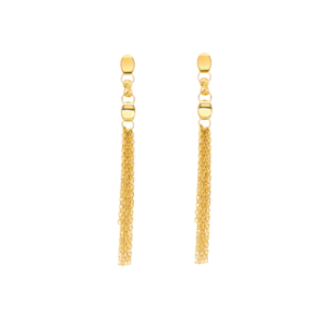 Złote wiszące kolczyki