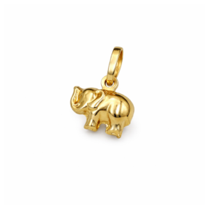 Złota zawieszka słonik