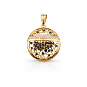 Złota zawieszka z cyrkoniami