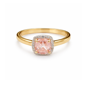 Złoty pierścionek z cyrkoniami