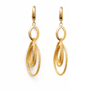 Złote wiszące kolczyki