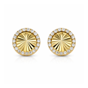 Złote kolczyki kółka z cyrkoniami