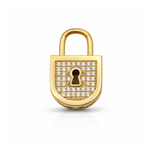 Złota zawieszka kłódka