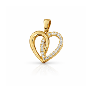 Złota zawieszka serce